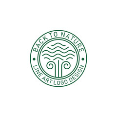 Nature vector illustration logo design. emblems for holistic medicine centers, yoga classes, natural, labels, chevrons, organic food products and packaging