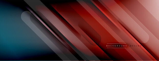 Abstract background - lines composition created with lights and shadows. Technology or business digital template. Trendy simple fluid color gradient abstract background with dynamic © antishock