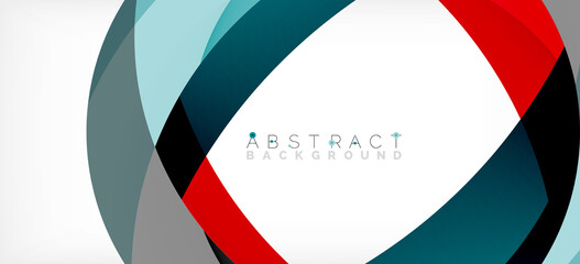 Color circle shapes, minimal geometric background. Trendy dynamic composition. Vector Illustration For Wallpaper, Banner, Background, Landing Page