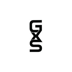 gxs letter initial monogram logo design