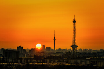 Berlin Sonnenaufgang fernsehturm funkturm © David Mrosek