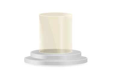 Display for cosmetic fashion product Empty showcase for product presentation Abstract