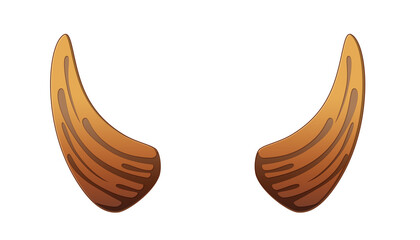 horn vector illustration white background animal basic