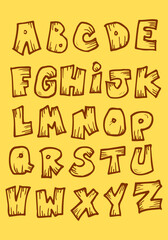 alphabet letters poster for kids learning