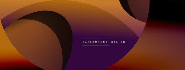 Fototapeta premium Creative geometric wallpaper. Minimal abstract background. Circle and wave composition vector illustration for wallpaper banner background or landing page