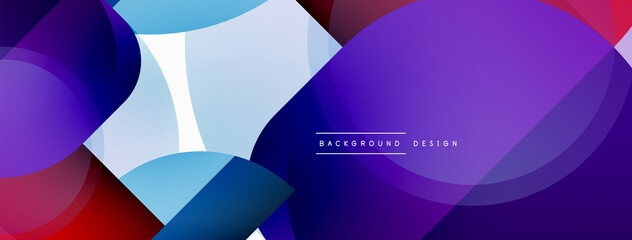 Round triangle shapes lines and circles. Geometric vector illustration for wallpaper banner background or landing page