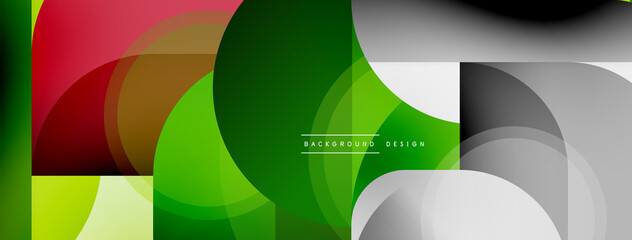 Round triangle shapes lines and circles. Geometric vector illustration for wallpaper banner background or landing page