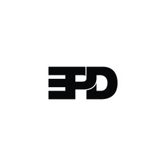 EPD letter monogram logo design vector