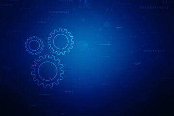 2d illustration abstract gear Network