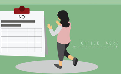 2d illustration office time table concept

