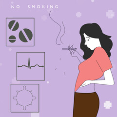 2d illustration smoking is injurious to health
