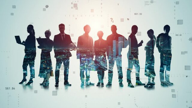 Business and technology concept. Digital transformation.