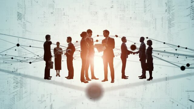 Business network concept. Human Resources. Group of businesspeople.