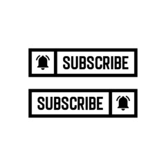 Subscribe and Video Icon Black and White