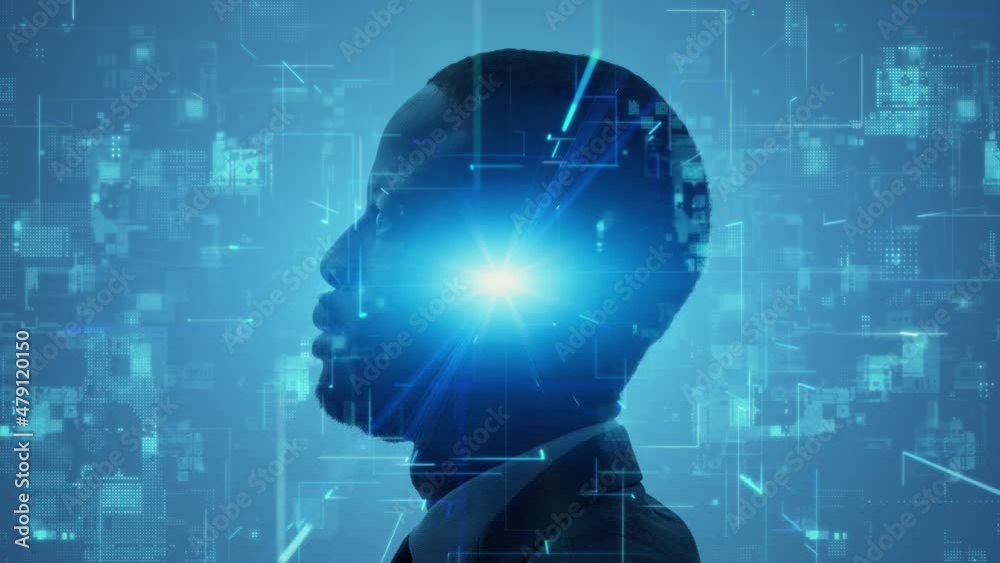 Aufkleber ai (artificial intelligence) concept. communication network.