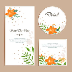 Wedding collection card template set