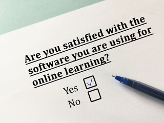 Questionnaire about online learning