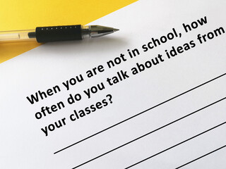 Questionnaire about online learning