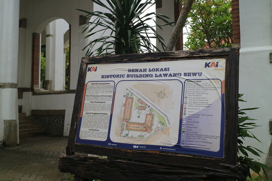 Editorial image of the area map in historic building lawang sewu in semarang city central java Indonesia
