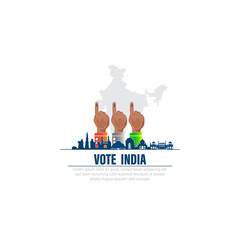 vector illustration of voting finger for General Election of India.