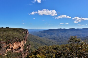 Naklejka premium view of the mountains