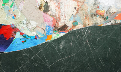 Old cracked colorful wall