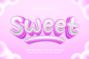 Sweet editable text effect cartoon 3d style