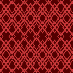 Seamless vector geometric  on red tone background for pattern