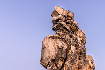 Stone, stone formation at sunset