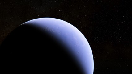 planet suitable for colonization, earth-like planet in far space, planets background 3d render	