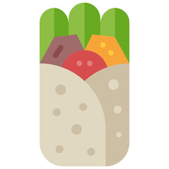 burrito flat icon