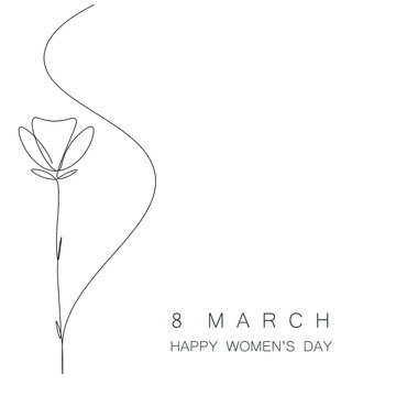 8 march card vector illustration