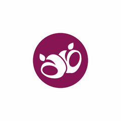 Obraz premium Plum logo vector icon design template