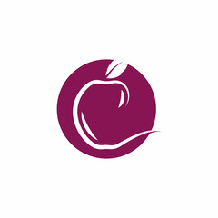 Plum logo vector icon design template