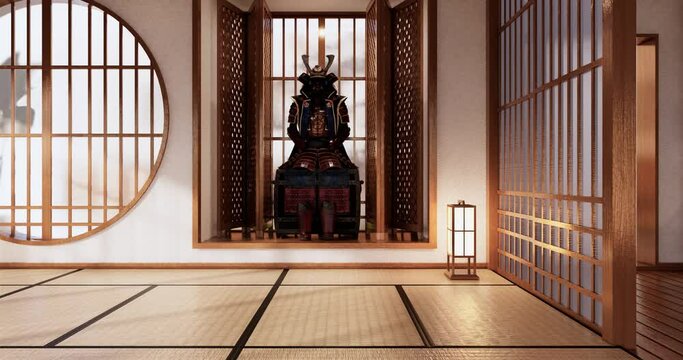 Living room japan tropical minimalist design.3D rendering