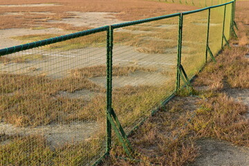 球技施設に置かれたスポーツ用ネット