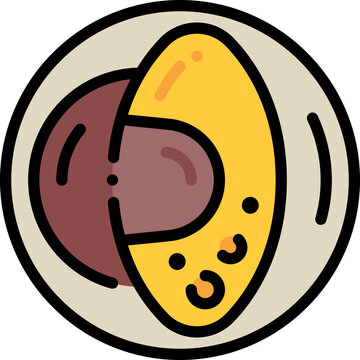 Omurice Filled Outline Icon