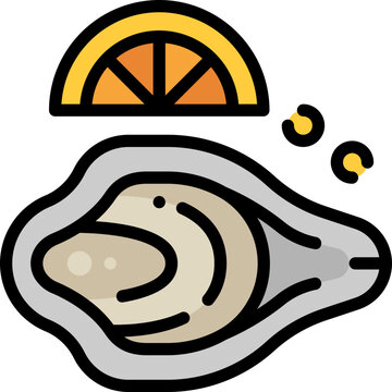 recommend clip art: oyster filled outline icon