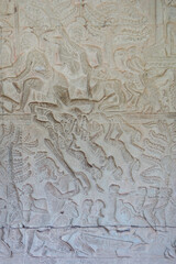 アンコール・ワット回廊のレリーフ