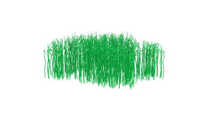 alien grass without shadow 3d render