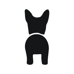 Boston Terrier dog species silhouette.