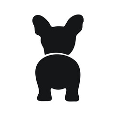 Frenchie Bulldog pet dog species silhouette