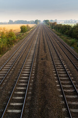 Railway lines disappearing in to distance
