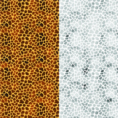 Cartoon realistic leopard vector texture. Orange Leopard vectored pattern. Jaguar pattern .