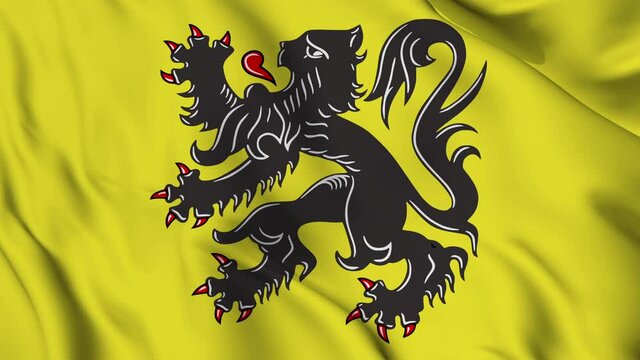 Flag of Flanders. High quality 4K resolution	