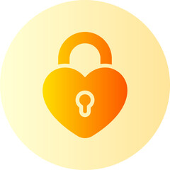 love padlock gradient icon