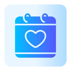 romantic date gradient icon