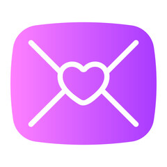 love letter gradient icon