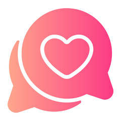 love speech bubble gradient icon