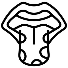 glossitis outline icon